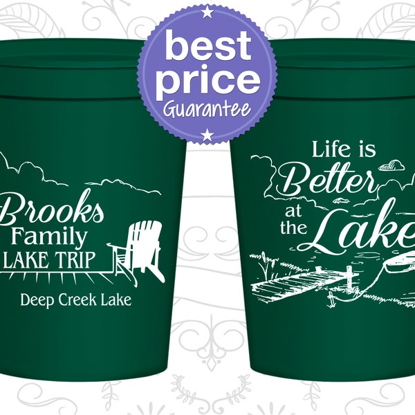 Family Vacation Stadium Cups, Family Gathering, Lake House Cups, Lake Vacation, Family Lake House, Life is better at the Lake (180012)