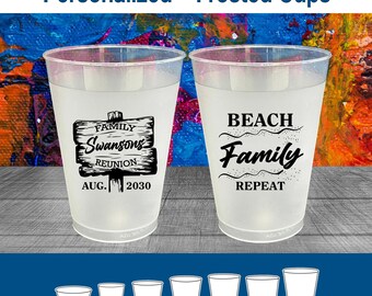 Family Reunion Frosted Cups, Family Reunion Gifts, Family Reunion Party Ideas, Family Reunion Beach, Beach Family Repeat | 160013