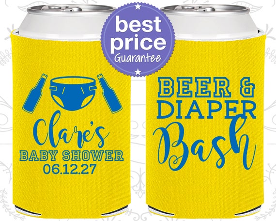 Beer And Diapers Bash Baby Shower Decorations Gender Neutral Baby Shower Can Cooler Baby Shower Supplies C By My Wedding Store Catch My Party