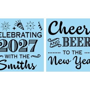 New Years Eve Party Favors, New Years Can Coolers, 2027 NYE Favors, Cheers to the New Year | 170023 afbeelding 2