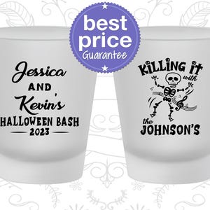 Halloween Shot Glasses, Halloween Party Favors, Custom Halloween, Halloween Gift, Killing it, Halloween Bash | 250017