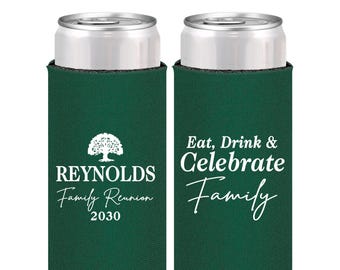 Family Reunion Ideas, Family Reunion Can Coolers, Family Reunion Party Favors, Eat Drink and Celebrate Family | 160053