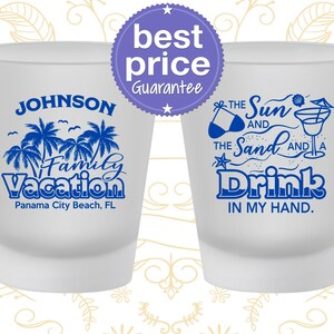 Family Vacation Shot Glass, Vacation Favors, Family Gathering, Family Beach Trip, Family Beach Party | 180007