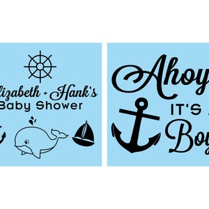 Ahoy It’s a Boy, Baby Shower Party Favors, Nautical Baby Shower Favors, Anchor Baby Shower Favors, Baby Shower Cooler | 90093 image 2