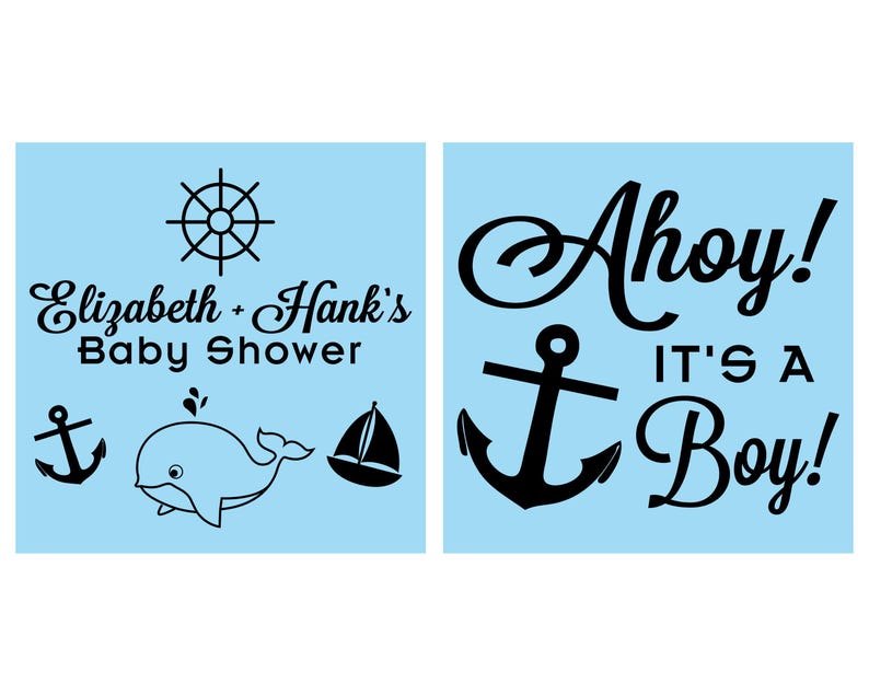 Ahoy It’s a Boy, Baby Shower Party Favors, Nautical Baby Shower Favors, Anchor Baby Shower Favors, Baby Shower Cooler | 90093 image 2