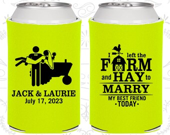 Left the Farm and Hay, To Marry my Best Friend Today, Wedding Party Favors, Farm Wedding Favors, Barn Wedding Favors, Tractor (347)