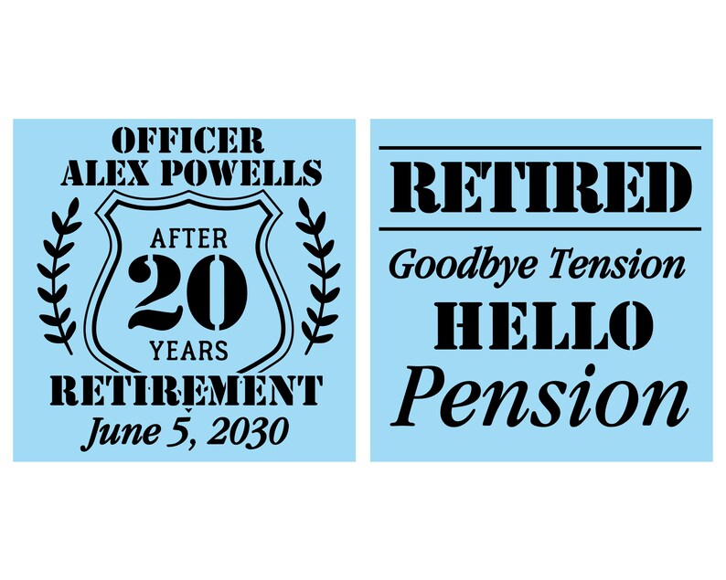 Retirement Plastic Cups, Retirement Party Favors, Retirement Gifts, Retirement Favors, Police Retirement Party | 150011 Bild 2