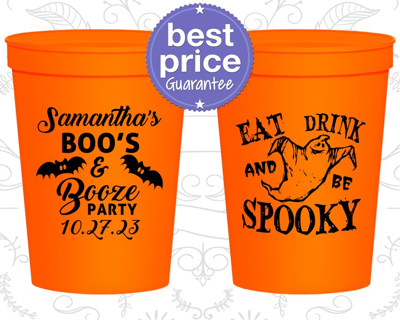 Halloween Cups Halloween Party Favors Custom Halloween Cups Etsy