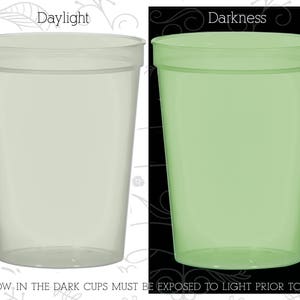 Mason Jar Wedding, Cheap Glow Stadium Cups, Rustic Wedding, Vows are done, Lets have some fun, Glow-in-the-Dark 231 image 2