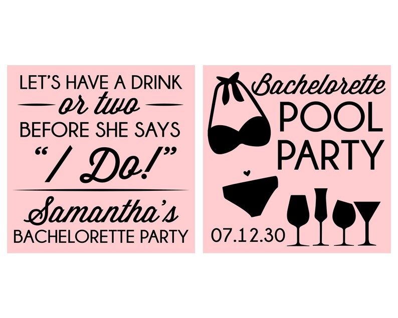 Bachelorette Pool Party Cups, Bachelorette Cups Personalized, Lets have a drink or two, before she says I do, Bachelorette Cups | 60167 image 2