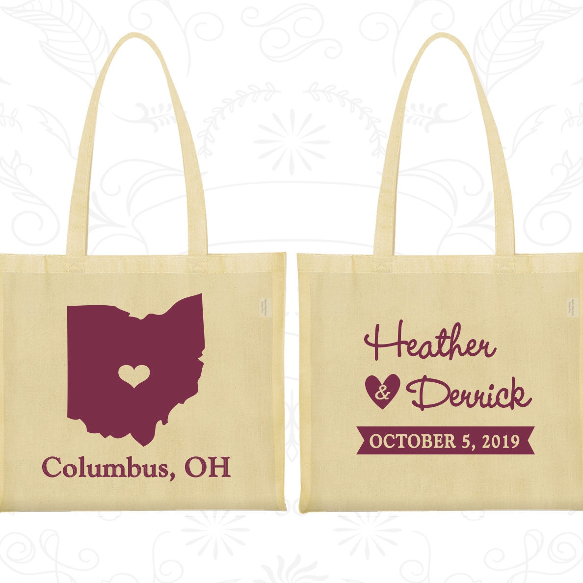 BWWKTOP Ohio State Canvas Tote Bag Ohio State Trip Gifts Ohio