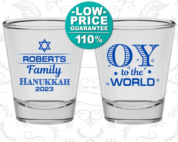 Hanukkah Shot Glasses, Hanukkah Party Favors, Hanukkah Decorations, Hanukkah Gift, Hanukkah Décor, Oy to the World (270000) Il_570xn