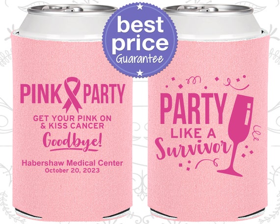 Breast Cancer Awareness Party, Breast Cancer Can Coolers, Breast Cancer Funny, Kiss Cancer Goodbye, Get your Pink on (230000) Il_570xn