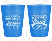 40th Birthday Frosted Cups, Happy Birthday, I make 40 look good, Frosted Birthday Cups (20048) Il_170x135