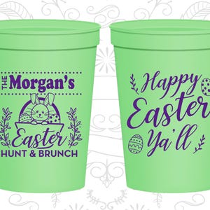 Easter Stadium Cups, Easter Party Favors, Easter Party Ideas, Easter Décor, Easter Brunch, Happy Easter Yall, Easter Bunny | 210010
