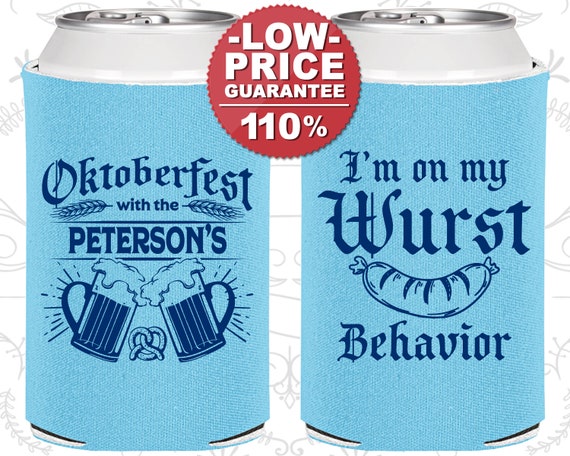 Oktoberfest Party Favors, Oktoberfest Can Cooler, Oktoberfest Decor, Oktoberfest Party Decorations, Wurst Behavior (240010) Il_570xn