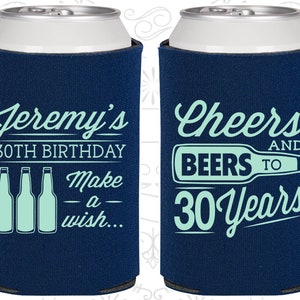 Details about   Personalized 30th Birthday Party Favors Koozies 20290 Halloween Pumpkin 