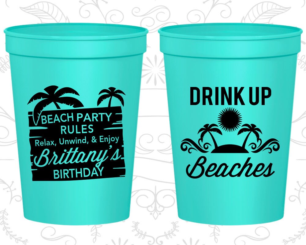 Personalized beach birthday cups, drink up beaches, bulk tumblers –  Factory21 Store