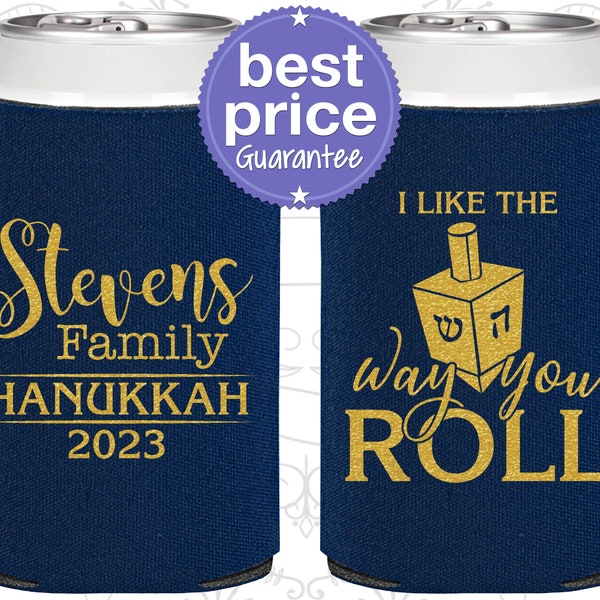 Hanukkah Party Favors, Hanukkah Can Coolers, Hanukkah Decorations, Hanukkah Gift, Hanukkah Giveaways, Dreidel (270002)