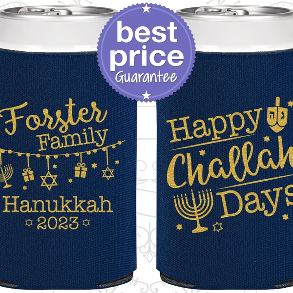 Hanukkah Party Favors, Hanukkah Can Coolers, Hanukkah Decorations, Hanukkah Gift, Hanukkah Party Ideas, Happy Challah Days (270004)