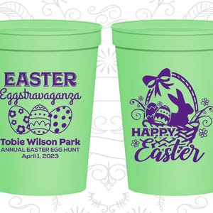 Easter Plastic Cups, Easter Party Favors, Easter Party Gifts, Easter Décor, Easter Egg Hunt, Happy Easter, Easter Bunny | 210008