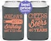 40th Birthday, 40th Birthday Party, Cheers to 40 Years, Cheers and Beers, Birthday Can Coolers, Birthday Coolies (C20002) 