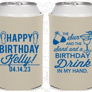 Sun and the Sand and a Birthday Drink in my Hand, Cheap Birthday, Beach Birthday Favors, Party Favors 20202 image 1