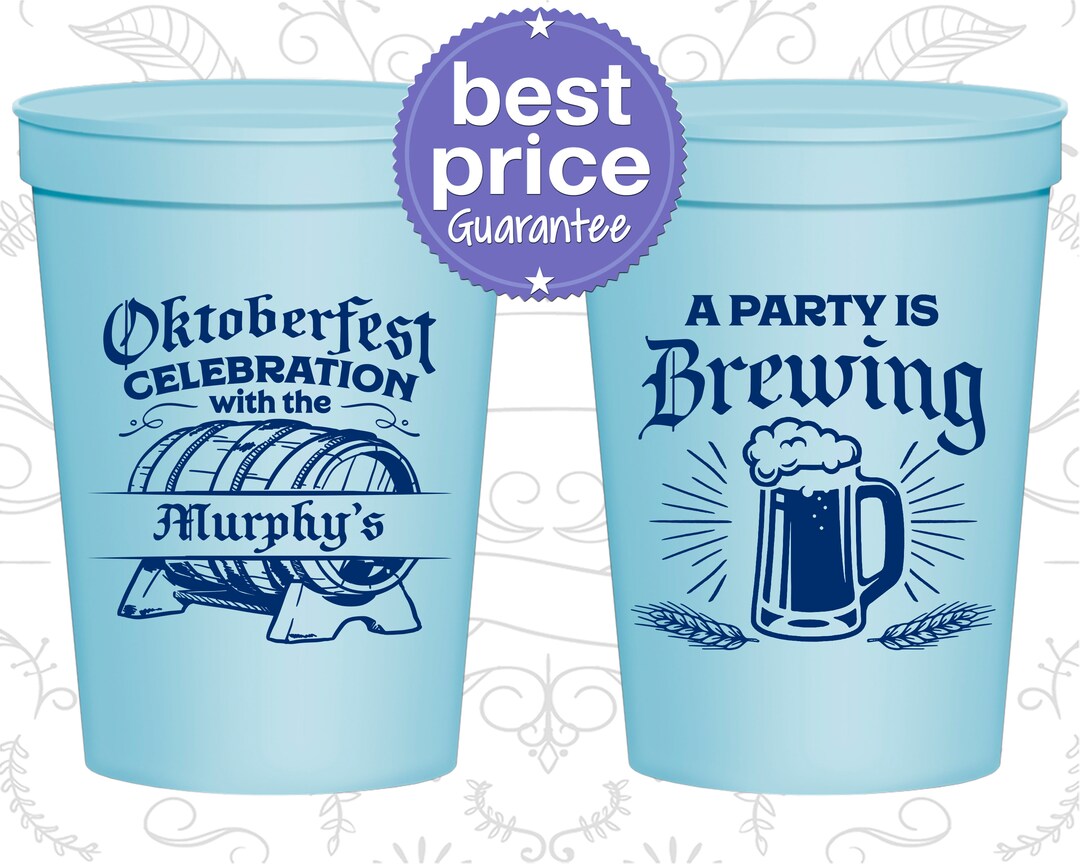 Oktoberfest Plastic Cups, Oktoberfest Party Favors, Oktoberfest Decor