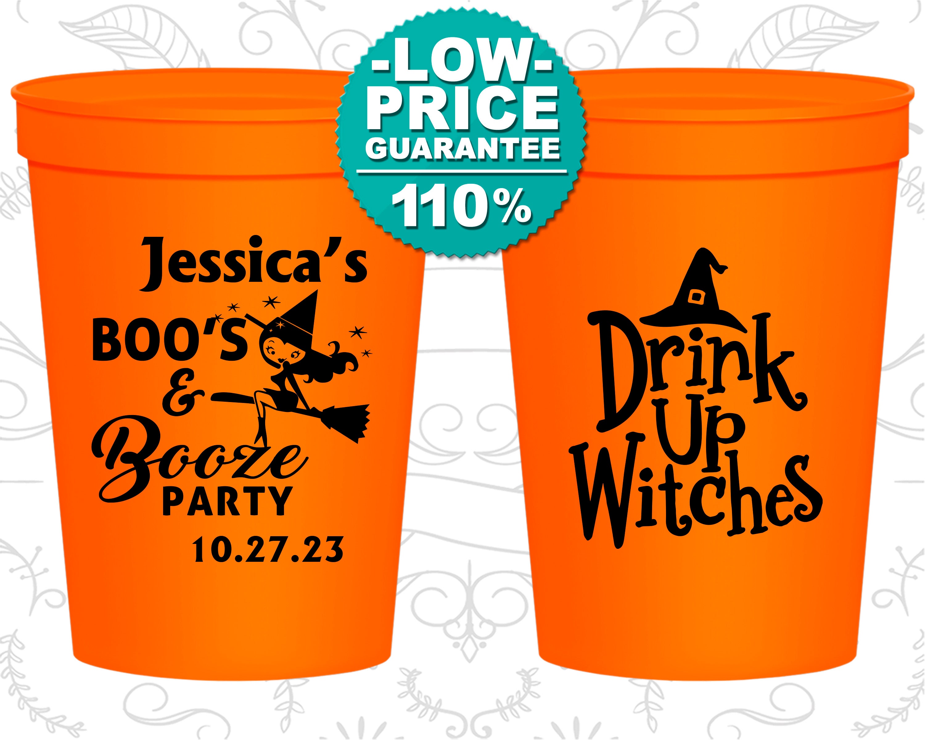 Halloween Plastic Cups Halloween Favors Personalized Etsy