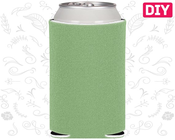 100 Pack - Blank Can Coolers Sage Green Blank Coolers Foam Can Holders Collapsible Bulk Beer Huggers DIY Crafts Il_570xn