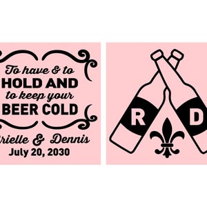 Custom Wedding Favor Can Coolers, Personalized Wedding Favors, Wedding Favors, Wedding Reception | 378 image 2