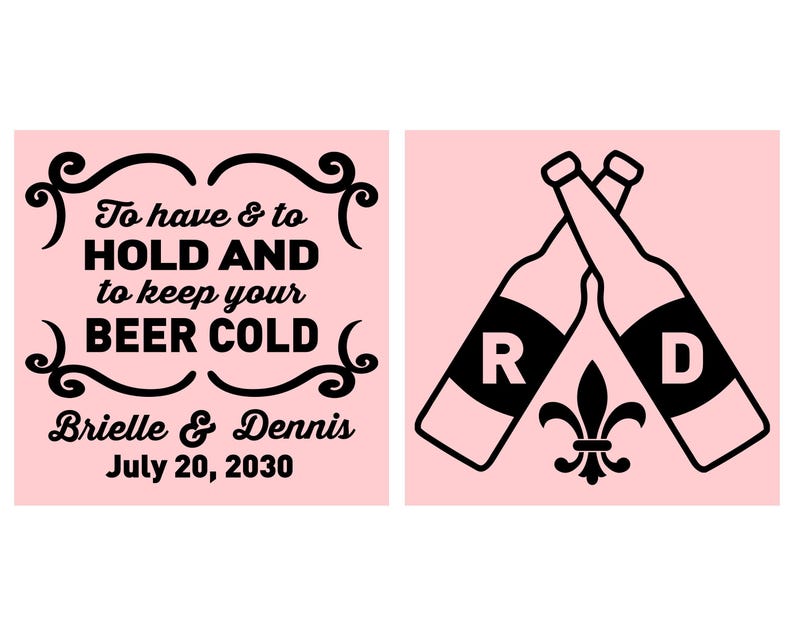 Custom Wedding Favor Can Coolers, Personalized Wedding Favors, Wedding Favors, Wedding Reception | 378 image 2