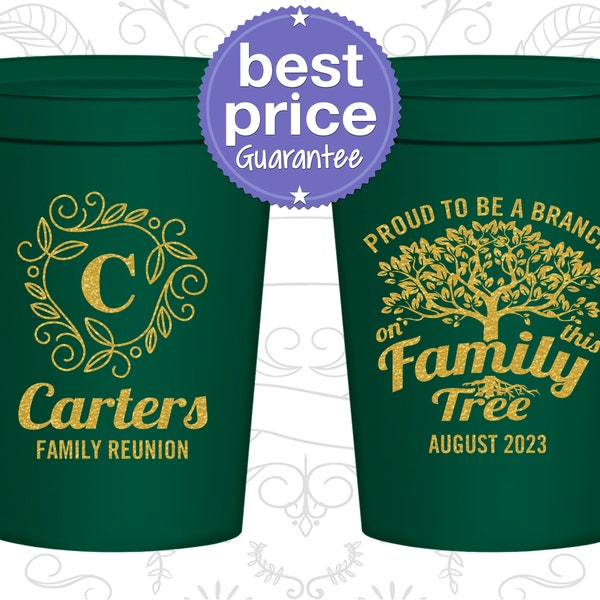 Family Reunion Party Cups, Family Reunion Gifts, Family Reunion Party Ideas, Family Tree, Monogram Family Reunion (160056)