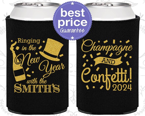 New Years Eve Party Favors, New Years Can Coolers, NYE Favors, Ring in the New Year (170003) Il_570xn