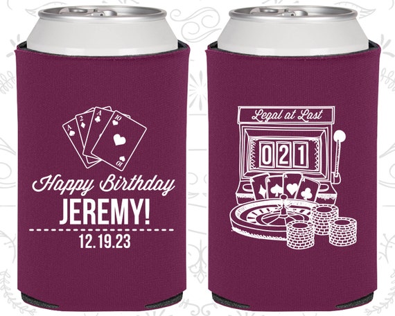 21st Birthday, 21st Birthday Party, Vegas Birthday Party, Legal at Last, Birthday Can Coolers, Birthday Coolies (20063) Il_570xn