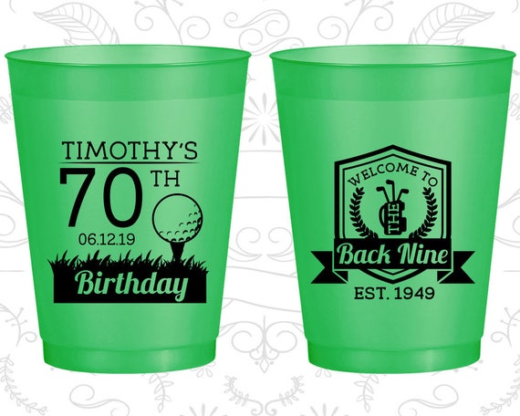 70th Birthday Frosted Cups, Golf Birthday, Sports Birthday, Frosted Birthday Cups (20277) Il_570xn