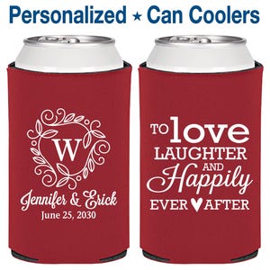 Custom Wedding Favor Can Coolers, Personalized Wedding Favors, Wedding Favors, Wedding Rehearsal Dinner Favors, Wedding Reception | 661