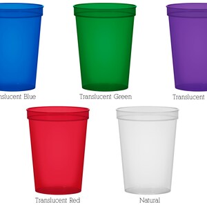 Custom Plastic Cups, Wedding Cups, Plastic Cups, Stadium Cups, Personalized Cups, Wedding Stadium Cups, Wedding Favors C574 image 9