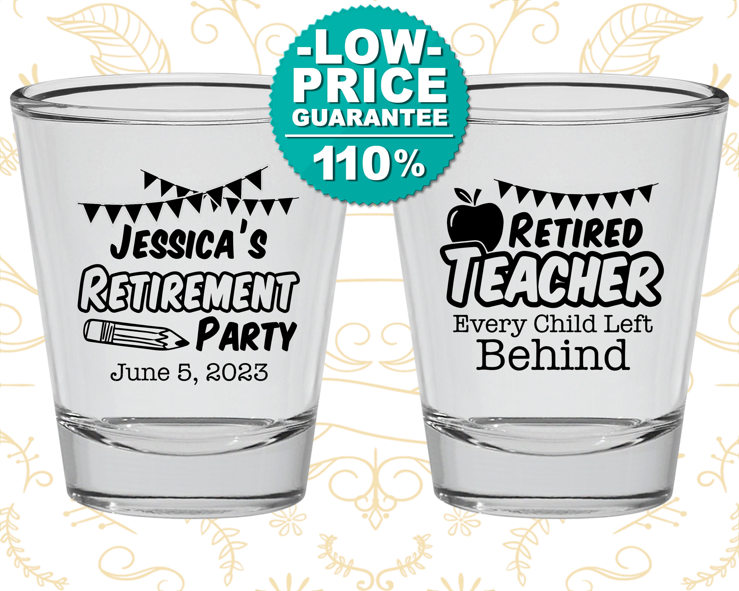 Retirement Shot Glass Retirement Party Favors Retirement Etsy