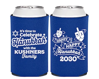 Hanukkah Party Favors, Hanukkah Can Coolers, Hanukkah Decorations, Hanukkah Gift, Hanukkah Giveaways, Happy Hanukkah | 270012