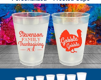 Thanksgiving Shatterproof Cups, Thanksgiving Party Favors, Personalized Thanksgiving, Thanksgiving Party Gifts, Gobble Gobble | 260018