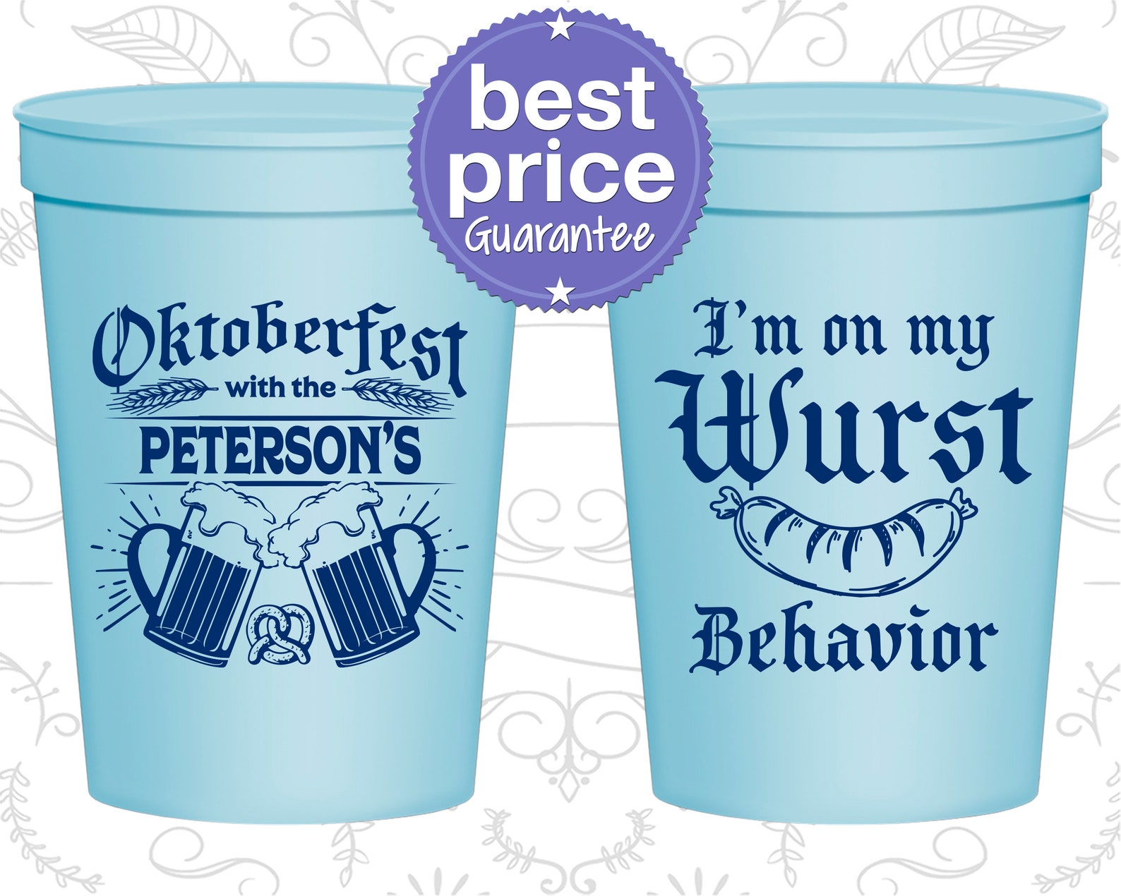 Oktoberfest Plastic Cups Oktoberfest Party Favors Etsy