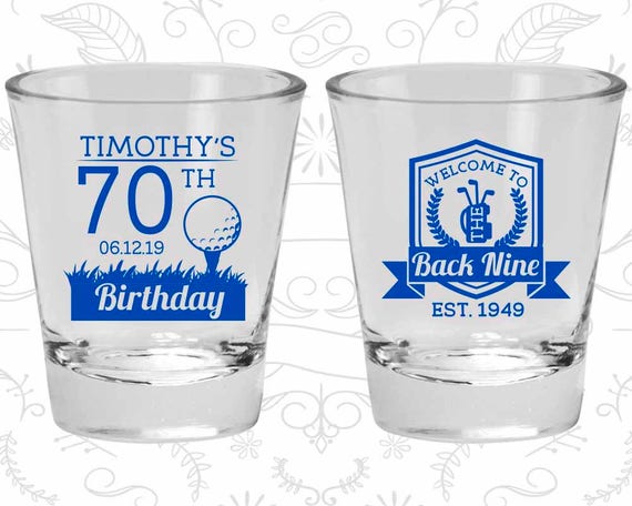 70th Birthday Shot Glasses, Custom Birthday Glasses, Golf Birthday, Sports Birthday, Birthday Shot Glasses (20277) Il_570xn