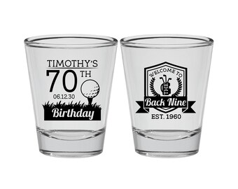 70th Birthday Shot Glass, Golf Birthday Shot Glass, Sports Birthday Shot Glass, Birthday Shot Glass, Birthday Glass | 20277