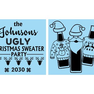 Christmas Plastic Cups, Custom Christmas Cups, Holiday Cups, Holiday Favors, Ugly Christmas Sweater Party, Tacky Sweater Party | 280022 image 2