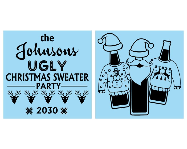 Christmas Plastic Cups, Custom Christmas Cups, Holiday Cups, Holiday Favors, Ugly Christmas Sweater Party, Tacky Sweater Party | 280022 image 2