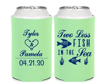 Two Less Fish in the Sea Wedding Favors, Wedding Favors, Fisherman Wedding Favors, Fishing Wedding Favors, Wedding Can Coolers | 270
