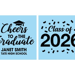 Graduation Cups, Graduation Party Favors, Grad Party, College Graduation Party, Class of 2026 Cups, Cheers to the Graduate | 130021 image 2