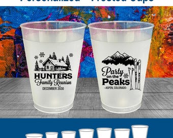 Family Reunion Frosted Cups, Family Reunion Gifts, Family Reunion Party Ideas, Ski Trip, Party on the Peaks | 160042