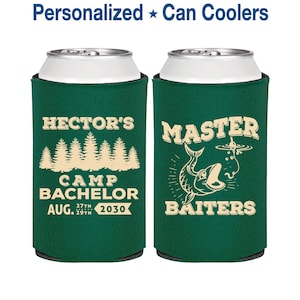 Camping Bachelor Party, Custom Bachelor Decorations, Fishing Bachelor Party, Master Baiters, Bachelor Gifts | 40081